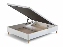 Clearance Canapé 90x190 cm estilo nórdico patas inclinadas dormitorio Blanco