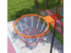Canasta de baloncesto ajustable para niños, con ruedas y soporte, de plástico, color (82 x 53 x 306 cm)