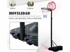Discount Canasta de baloncesto blanco y negro 73x49x249 cm Cesta De Baloncesto