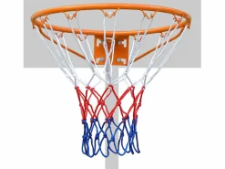 Canasta de baloncesto de repuesto resistente, para montaje en pared o puerta, de acero, color con red (58 x 50 x 10 cm)