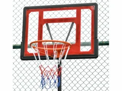 Homcom Canasta de baloncesto negro y rojo 75x83x261 cm