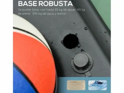 Clearance Homcom Canasta de baloncesto negro y azul 76x70x254 cm Multicolor