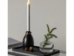 Clearance ebuy24 Candelabro Ulricehamn con luz LED negra. Negro