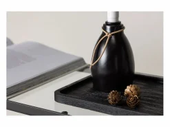 Clearance ebuy24 Candelabro Ulricehamn con luz LED negra. Negro