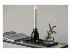 Clearance ebuy24 Candelabro Ulricehamn con luz LED negra. Negro