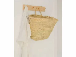 New DECOWOOD Capazo de esparto natural de 50x35x35cm - MENORCA - Beige