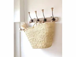 New DECOWOOD Capazo de esparto natural de 50x35x35cm - MENORCA - Beige