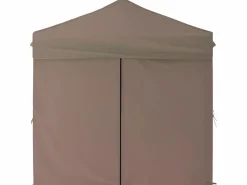 Discount Carpa de fiesta plegable con paredes laterales gris taupe 2x2 m ES720416 Topo