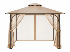 Clearance Carpa de Jardín SucceBuy Pantalla para Cenador de 305 x 305 x 213.5 cm (Malla Incluida) Caqui