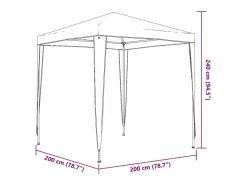 New Carpa de recepción blanca de 2x2 m Cenador Y Quiosco