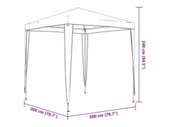 New Carpa de recepción blanca de 2x2 m Cenador Y Quiosco