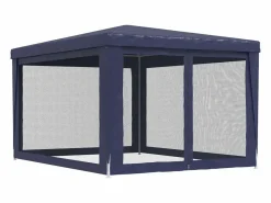 Discount Carpa para fiestas con 4 paredes de malla HDPE 3x4 m ES623135 Azul