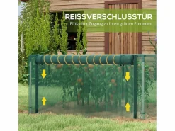 Best Carpa protectora para plantas con puerta con cremallera y malla antiinsectos para exteriores, color (125 x 373 x 62,5 cm) Invernadero De Jardín