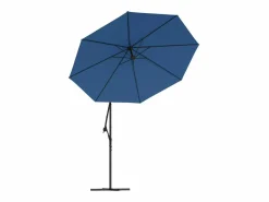 Discount Garden Furniture Carrickboy Sombrilla voladiza con luces LED y poste de acero azul 300 cm