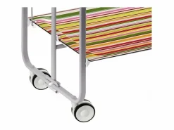 Online Don Hierro Carrito auxiliar plegable con ruedas - Estructura metálica gris, 2 estantes laminados decorado Rayas – 72*66*43 cm - BAUHAUS Multicolor