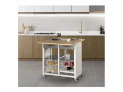 Discount Don Hierro Carrito de cocina / Mesita auxiliar, EKO Marru00f3n