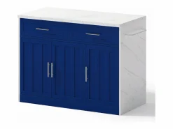 Best Carrito de cocina - Isla de cocina con 2 cajones y 3 puertas - toallero y cable de alimentación de 1,5 m Isla Cocina