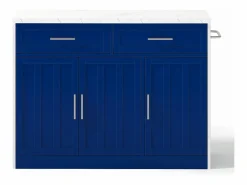 Best Carrito de cocina - Isla de cocina con 2 cajones y 3 puertas - toallero y cable de alimentación de 1,5 m Isla Cocina