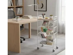 Don Hierro Carrito de Cocina FIESTA con 4 Cestas Extraíbles – Mueble Auxiliar Versátil, y Haya