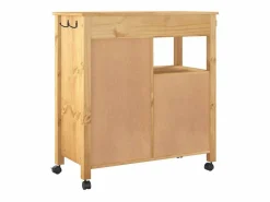 vidaxl Carrito de cocina MONZA madera maciza de pino 84x40x88,5 cm
