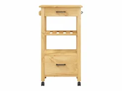 New Carrito de cocina MONZA madera maciza de pino 48x40x88,5 cm Mueble Camarera