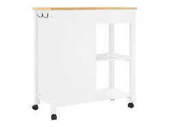 Sale vidaxl Carrito de cocina MONZA madera maciza de pino 84x40x88,5 cm Blanco
