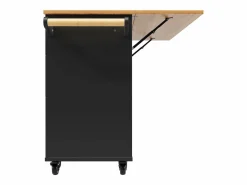 Online Carrito de cocina móvil con tablero extensible chapado en imitación madera, 3 cajones y 3 puertas incluidas, - 133x70x88cm Mueble Camarera