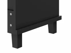 Carrito de cocina móvil de madera con 1 puerta y 5 cajones, aparador con almacenaje 134x46x92 cm -