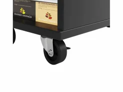 Carrito de cocina móvil con toallero - Isla de cocina con 2 cajones y 1 puerta - 5 compartimentos abiertos