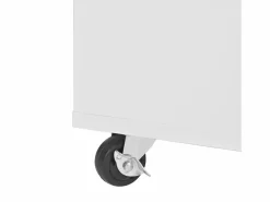Clearance Carrito de cocina 100x40x91,5 con mesa de comedor extensible, papeleras y toallero en color para cocina y comedor Blanco