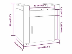 Sale Carrito de escritorio contrachapada Sonoma 60x45x60 cm Cajonera De Escritorio