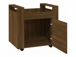 Outlet Carrito de escritorio contrachapada marrón roble 60x45x60 cm Cajonera De Escritorio