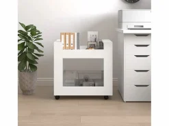 Online Carrito de escritorio madera contrachapada 60x45x60 cm ES365482 Blanco