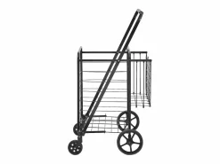 Carrito de Lavandería con Ruedas SucceBuy, Capacidad de 50 Kg, 4 Ruedas, Carrito de Supermercado de Más de 85 L con 2 Cestas