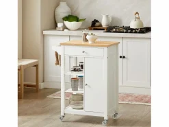 Outlet Carrito de Servir, estantería de Cocina, Carrito de Cocina móvil,FKW46-WN ES Mueble Camarera
