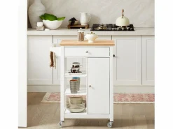 Outlet Carrito de Servir, estantería de Cocina, Carrito de Cocina móvil,FKW46-WN ES Mueble Camarera