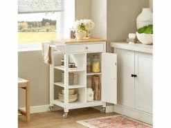 Outlet Carrito de Servir, estantería de Cocina, Carrito de Cocina móvil,FKW46-WN ES Mueble Camarera