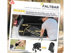Outlet Carrito plegable para perros y gatos, de aluminio ligero, con cojín y cesta de almacenamiento, (80 x 48,5 x 106 cm) Gris