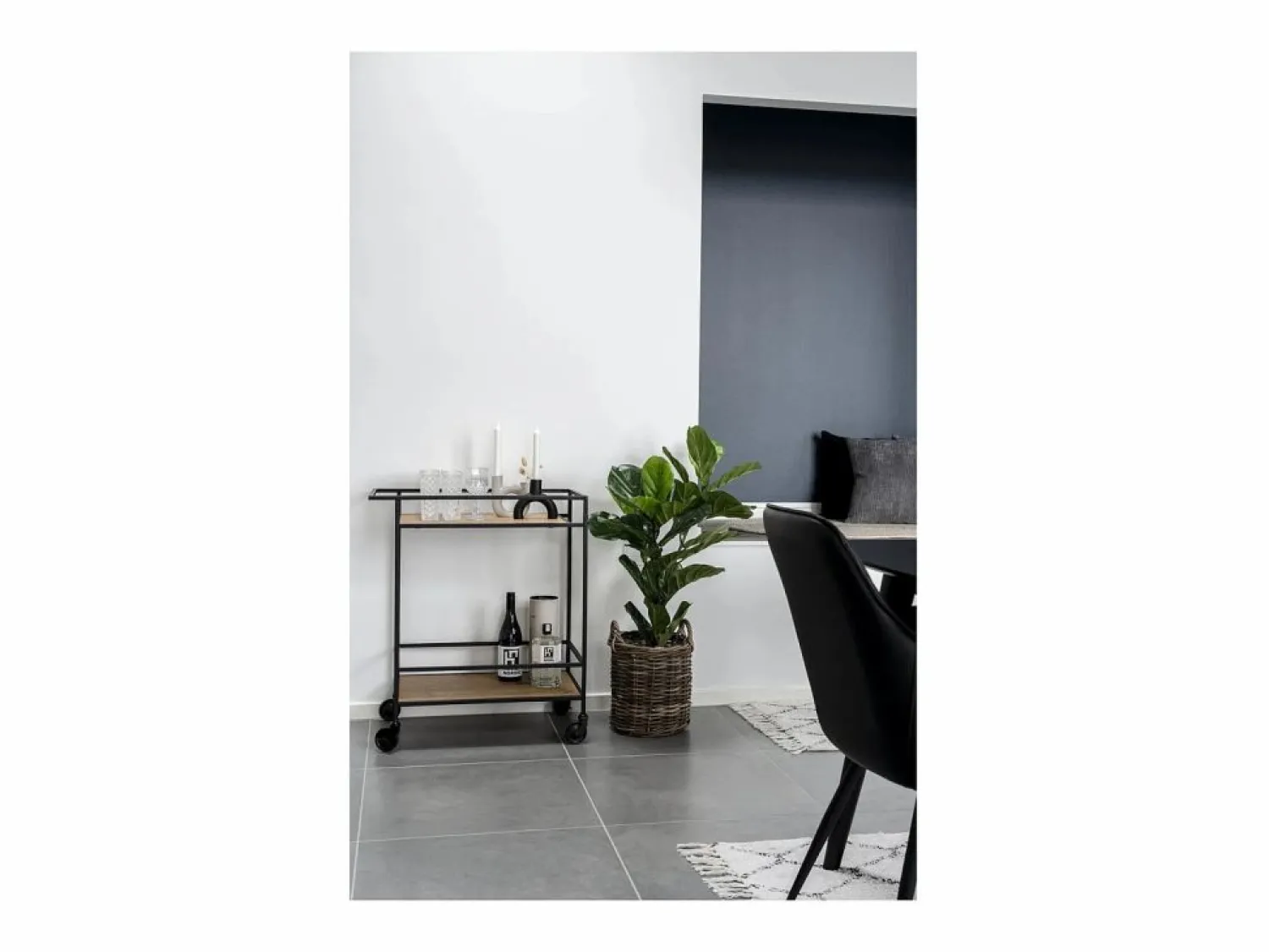 Online Carrito Vita, Marrón, 68x40x79 cm, Kendra Home Mueble Camarera