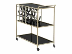 Online Carrito VKH5, Negro, 79x39,5x82 cm, Kendra Home Mueble Camarera