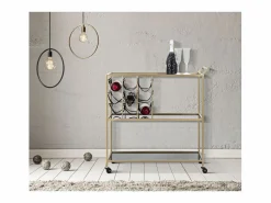 Online Carrito VKH5, Negro, 79x39,5x82 cm, Kendra Home Mueble Camarera