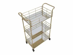 Online Carrito VKH4, Oro, 60x30,5x80 cm, Kendra Home Mueble Camarera