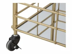 Online Carrito VKH4, Oro, 60x30,5x80 cm, Kendra Home Mueble Camarera