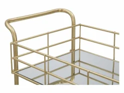 Online Carrito VKH4, Oro, 60x30,5x80 cm, Kendra Home Mueble Camarera