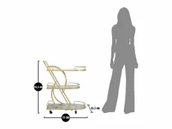 Online Carrito VKH2, Oro, 71x45,5x84,5 cm, Kendra Home Dorado