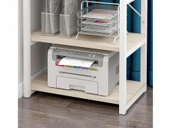 Online Carro de Almacenamiento con 5 Estantes y Soporte de Impresora de Gran Resistencia para Oficina Cocina Dormitorio 60x40x140 cm y Madera Armario Oficina