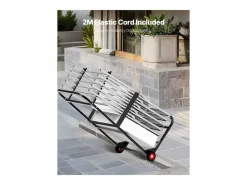 Carro de Apoyo Porta Sillas Plegables SucceBuy, para 10 Sillas, Carga 45kg para Empujar