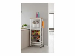 Don Hierro Carro de cocina alto, Carro Verdulero - color , Inox, Olmo - 123*48,5*34 cm - ONDA ALTO