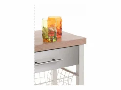 Outlet Carro de cocina, Carro Verdulero - color , Inox, Olmo - 91,5*71*43 cm - ONDA DOBLE Mueble Camarera