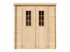 Outlet Timbela Casa de almacenamiento jardín con suelo tratado - 204x204x200 cm/3.53 m² - M309C+M309G Color natural claro